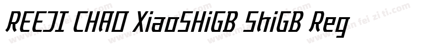 REEJI CHAO XiaoSHiGB ShiGB Regular字体转换